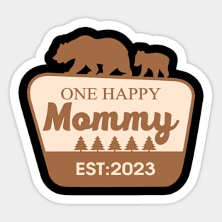 One Happy Mommy Happy Camper Matching Family Birthday Sticker